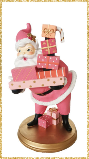 December Diamonds Retro Pink Santa