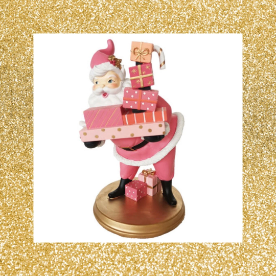 December Diamonds Retro Pink Santa