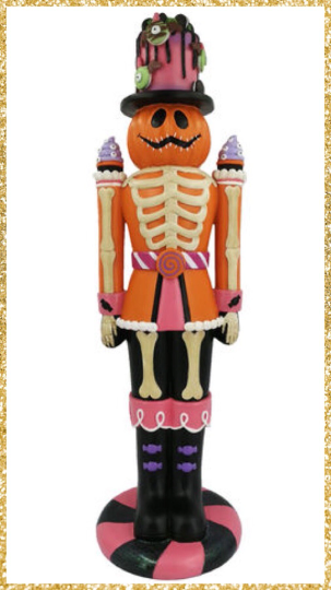 December Diamonds 20 inch Pumpkin Nutcracker Decor