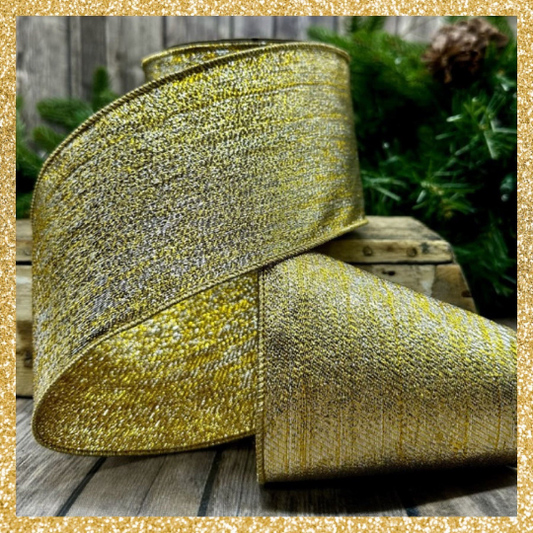 Silver and Gold wired Ribbon