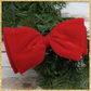 Hot Red Velvet Bow with Clip