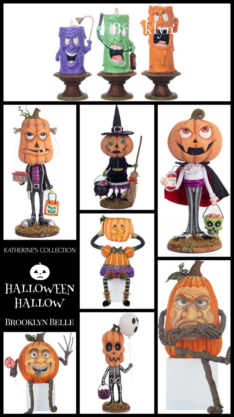 Katherine's Collection Halloween Decor Grumpy Lanky Leg Pumpkin