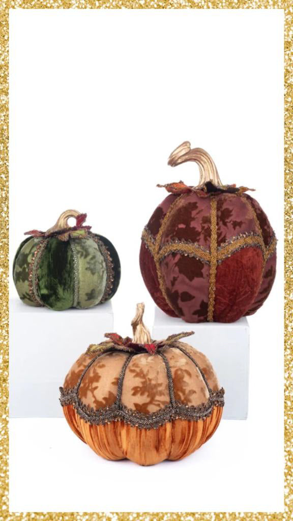 Katherine's Collection Harvest Forage Pumpkins Set of 3