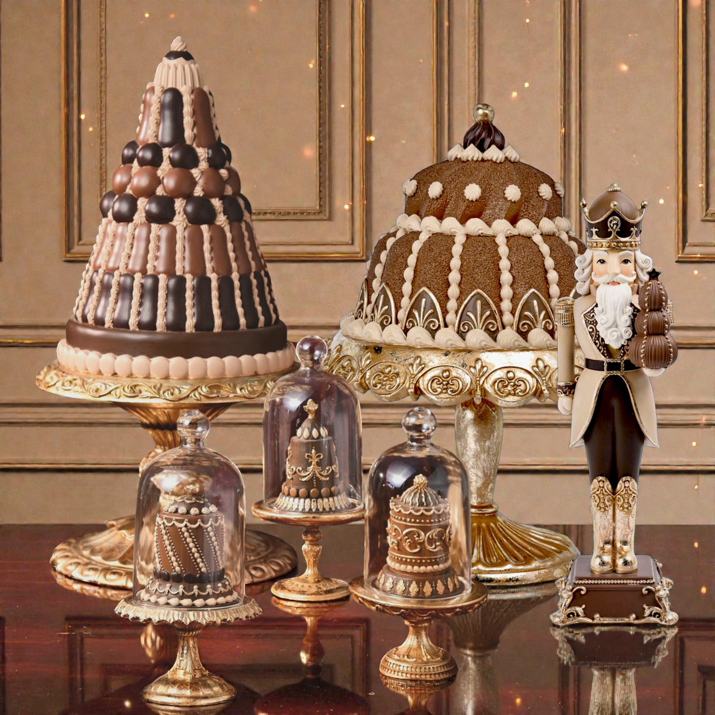 December Diamonds Chocolate Mocha Teired Cake  Le Chocolat Collection