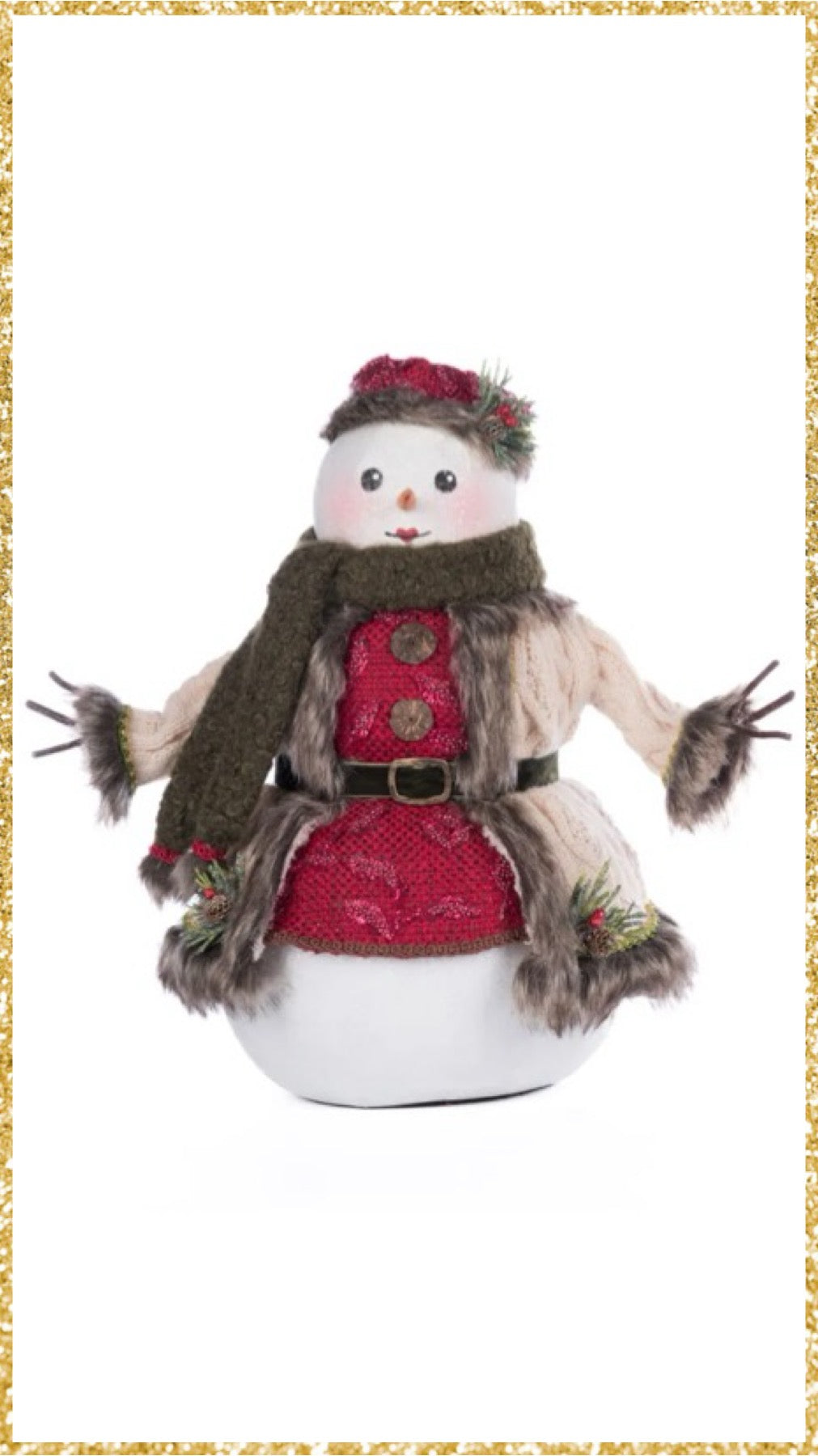 Katherine's Collection North Country Mr. and Mrs. North Country Snowmen Assorted Set of 2   Katherine's Collection Christmas Snowman Assorted Set of 2