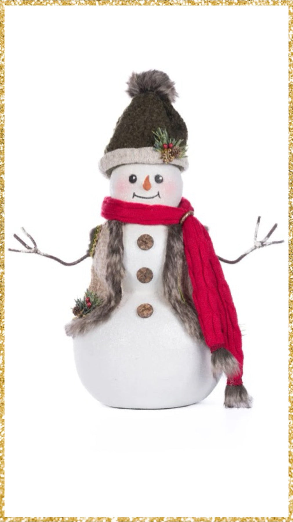 Katherine's Collection North Country Mr. and Mrs. North Country Snowmen Assorted Set of 2   Katherine's Collection Christmas Snowman Assorted Set of 2