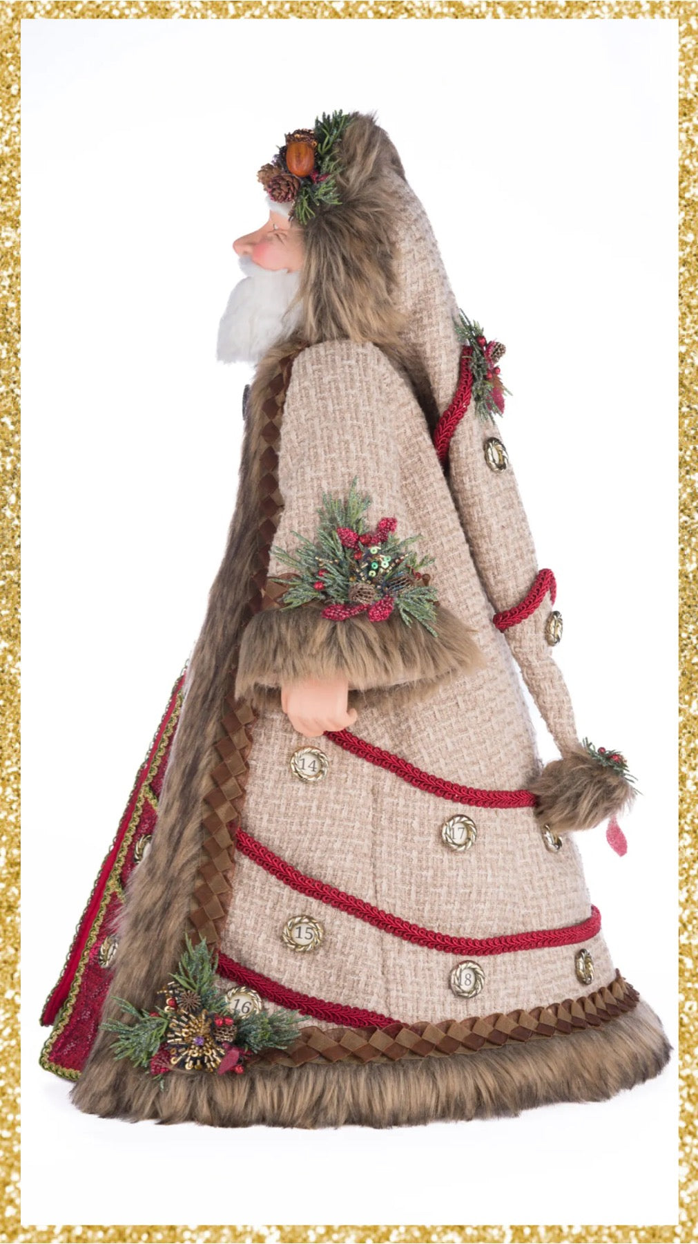 Katherine's Collection North Country Advent Santa Doll  Katherine's Collection Santa