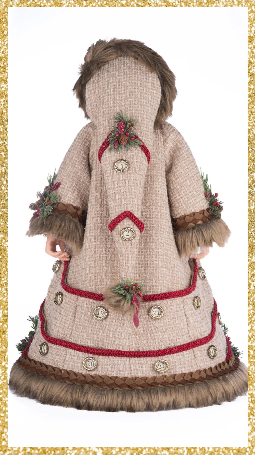 Katherine's Collection North Country Advent Santa Doll  Katherine's Collection Santa