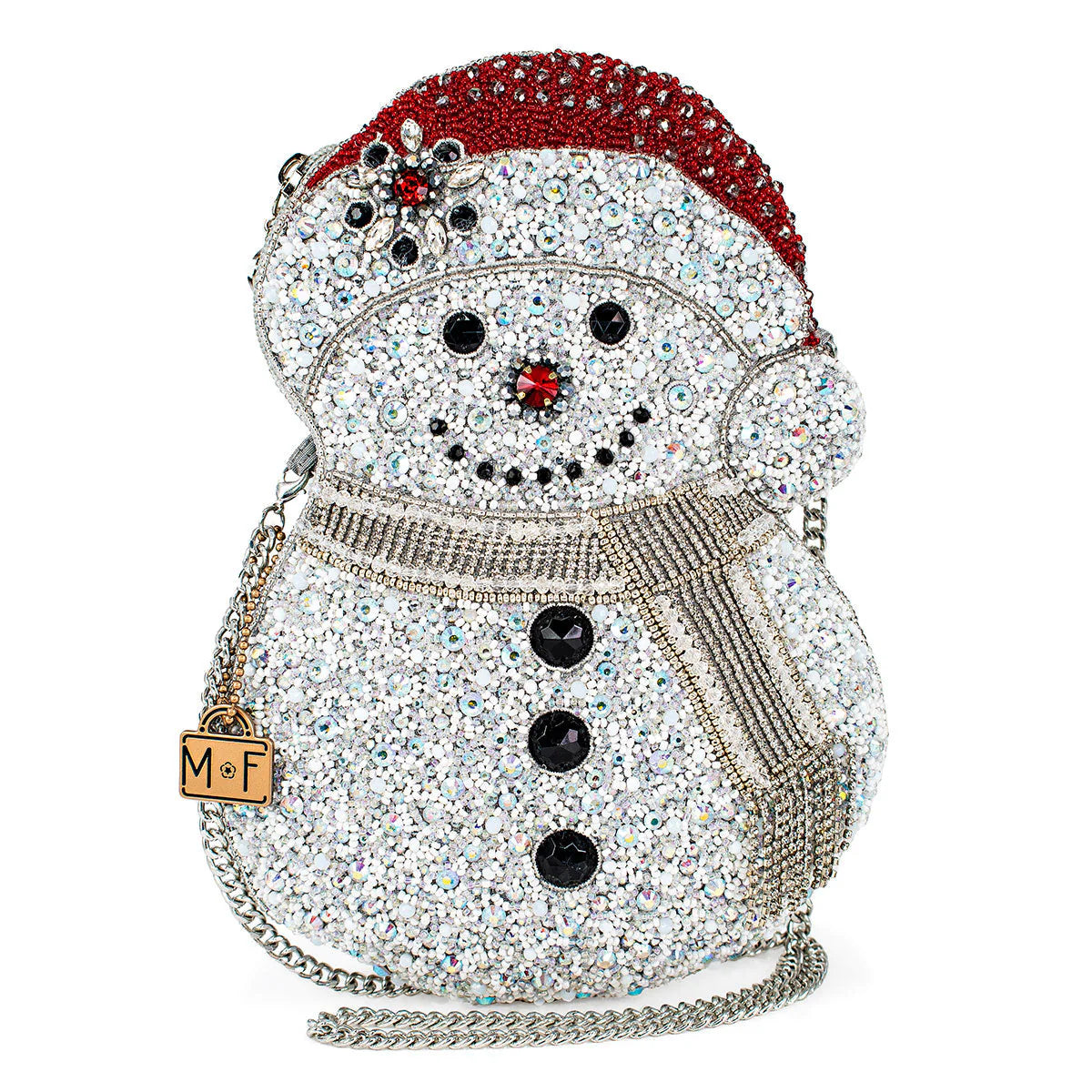 Mary Frances Snowman Ice Breaker Handbag  Mary Frances Christmas Holiday Beaded Handbag