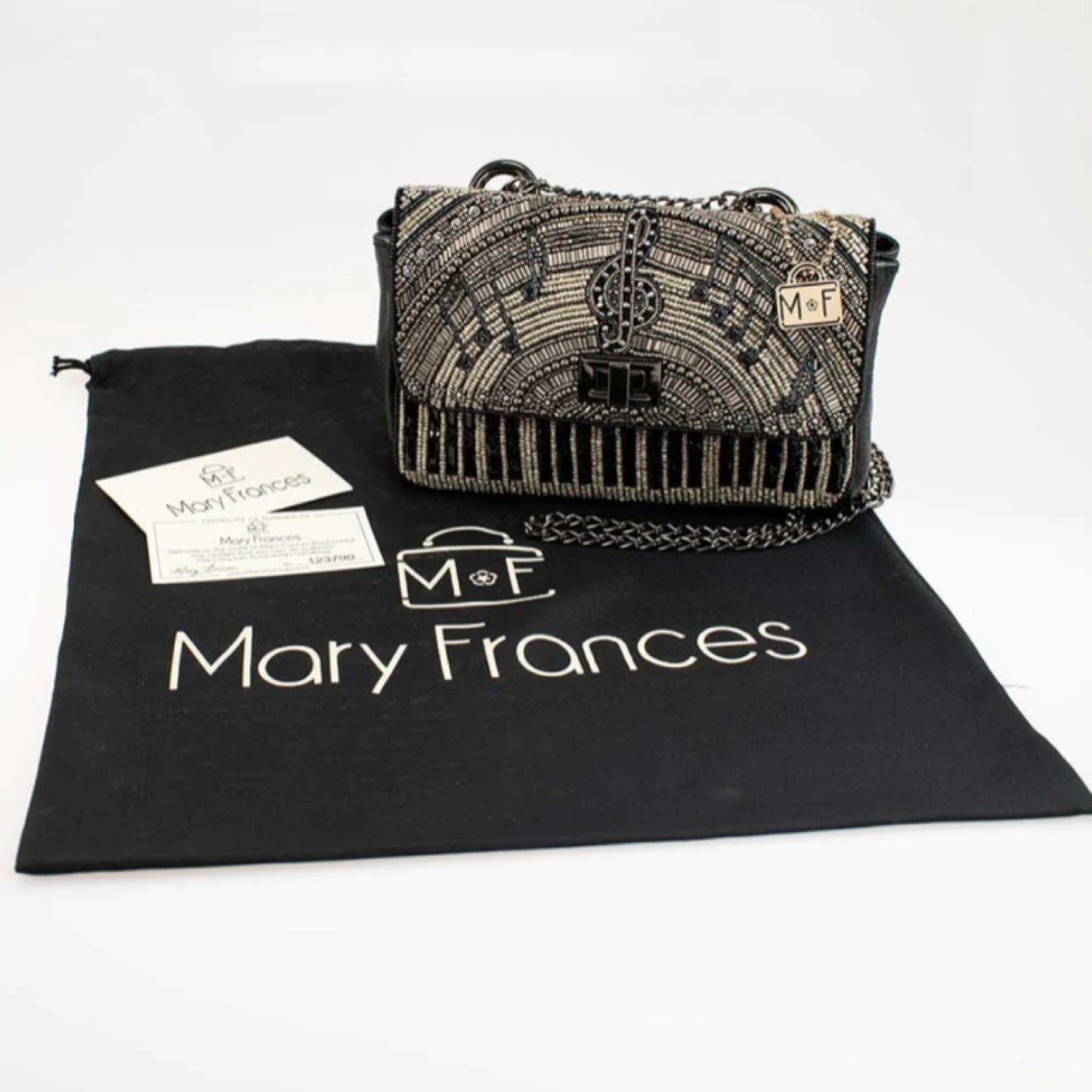 Mary Frances All Keyed Up Music Crossbody Handbag   Mary Frances Beaded Bag