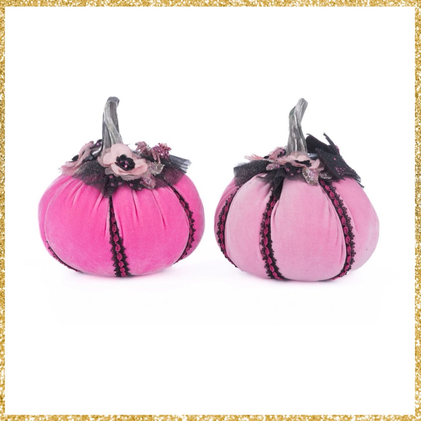 Katherine's Collection Pink Passion Stuffed Pumpkins   Katherine's Collection Halloween Pink Pumpkins