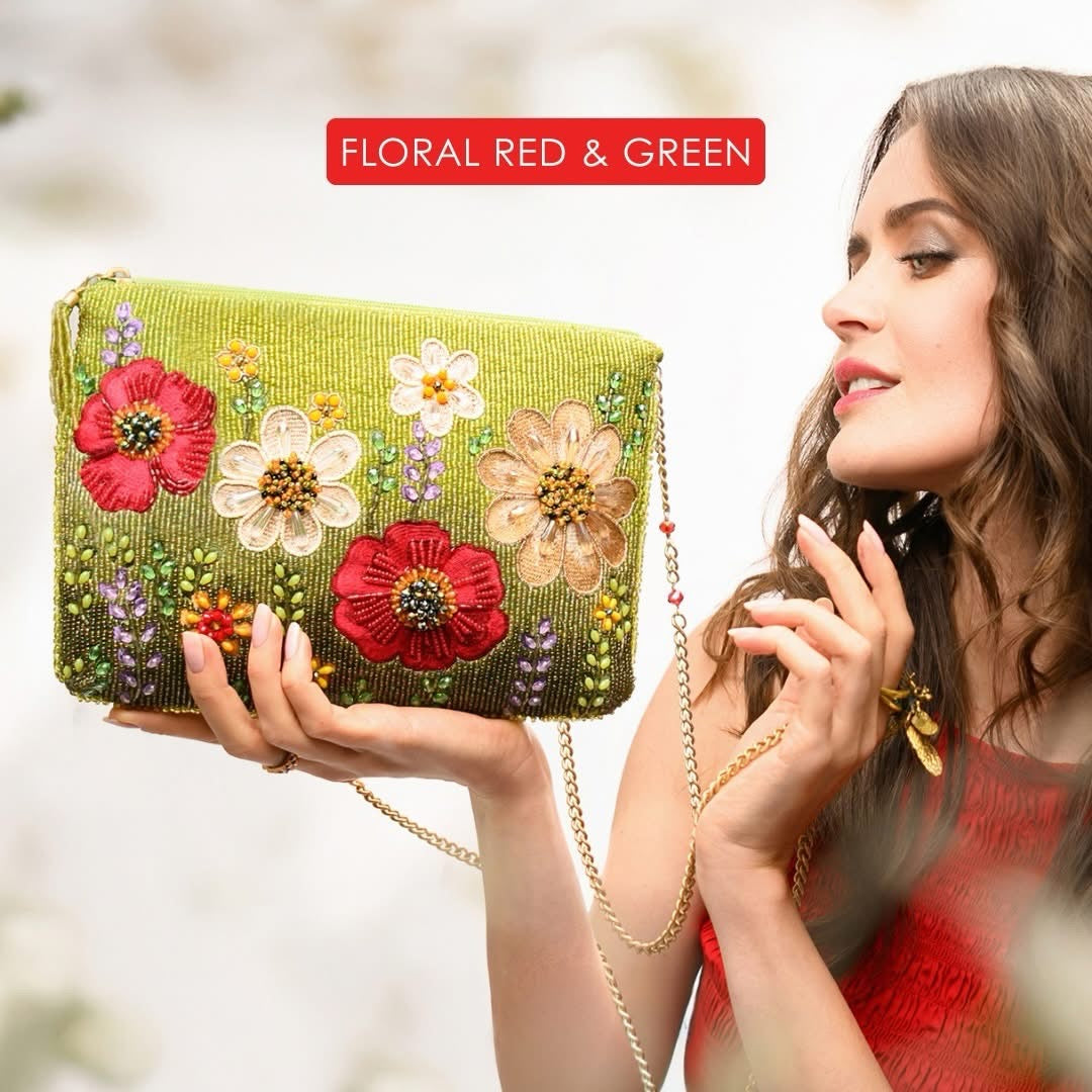Mary Frances Day In The Park Crossbody   Mary Frances Floral Fashion Bag