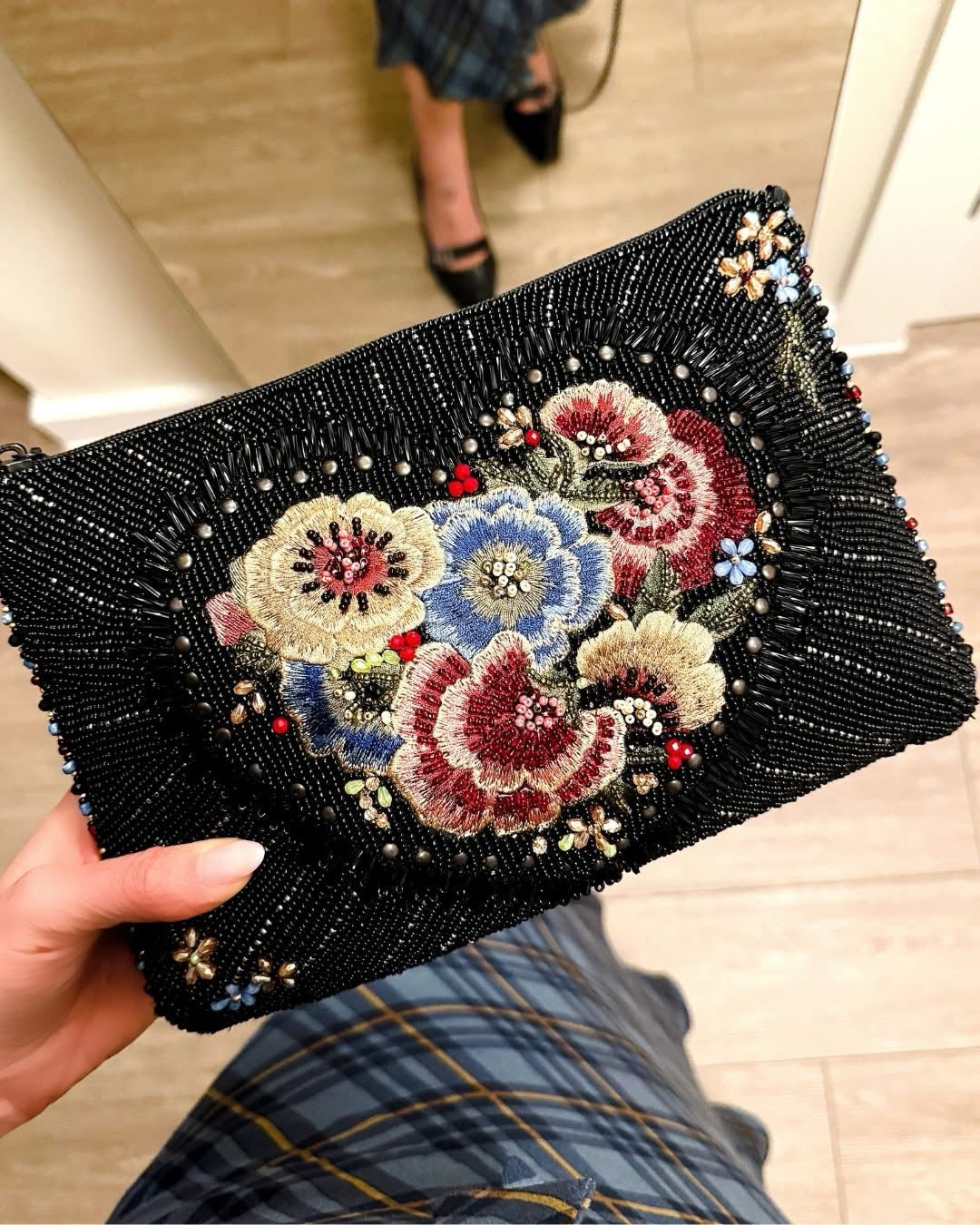 Mary Frances Blossom Heart Crossbody Handbag    Floral Fashion Bag