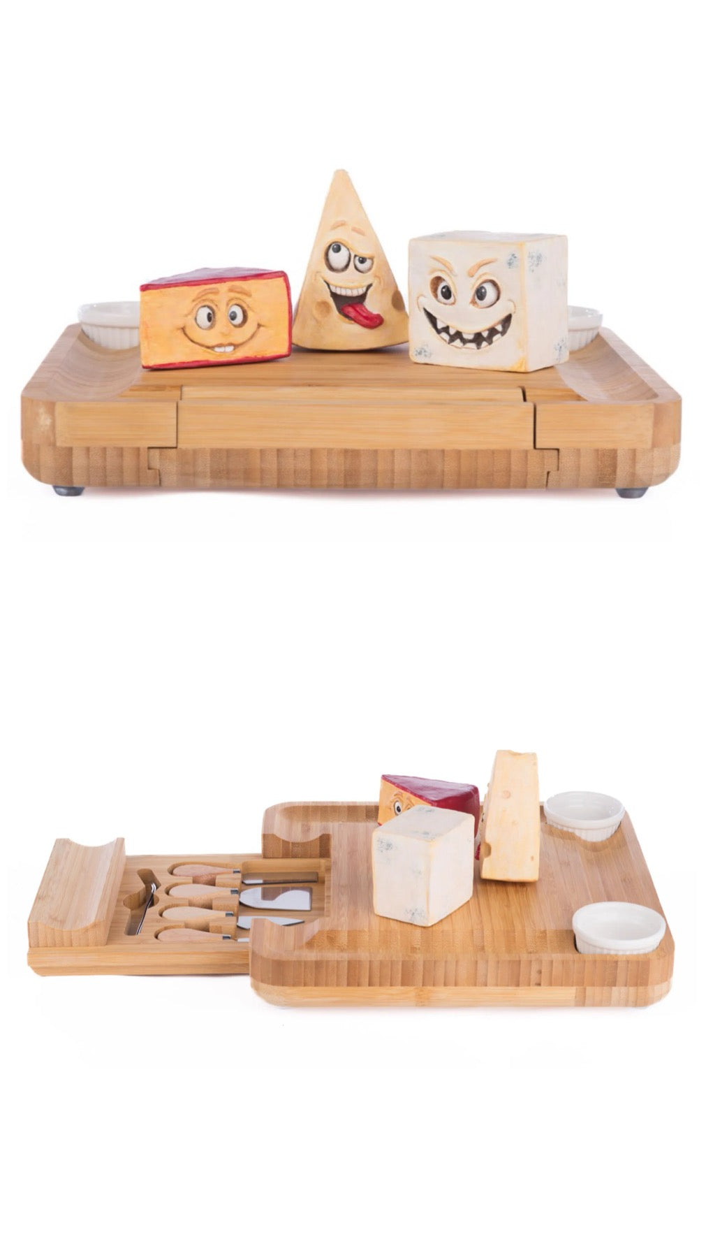 Katherine's Collection Creepy Cheeses On Charcutier Board With Knife Set   Katherine's Collection Halloween Charcuterie Board Set