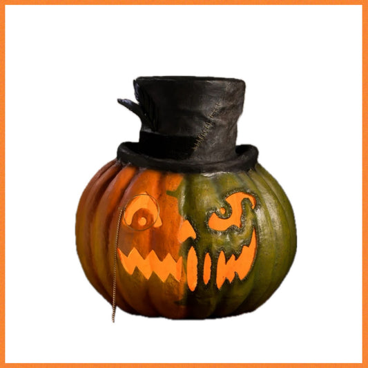 Bethany Lowe Jekyll and Hyde Pumpkin Jack O' Lantern    Bethany Lowe Halloween Pumpkin Decoration