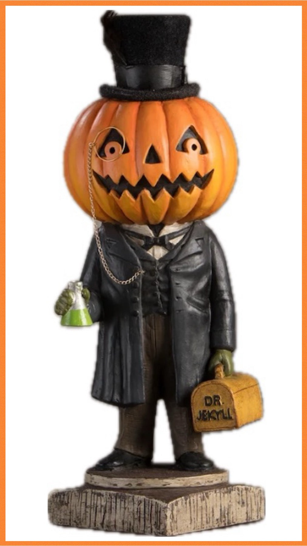 Bethany Lowe Jekyll Pumpkin Head    Bethany Lowe Halloween Decoration