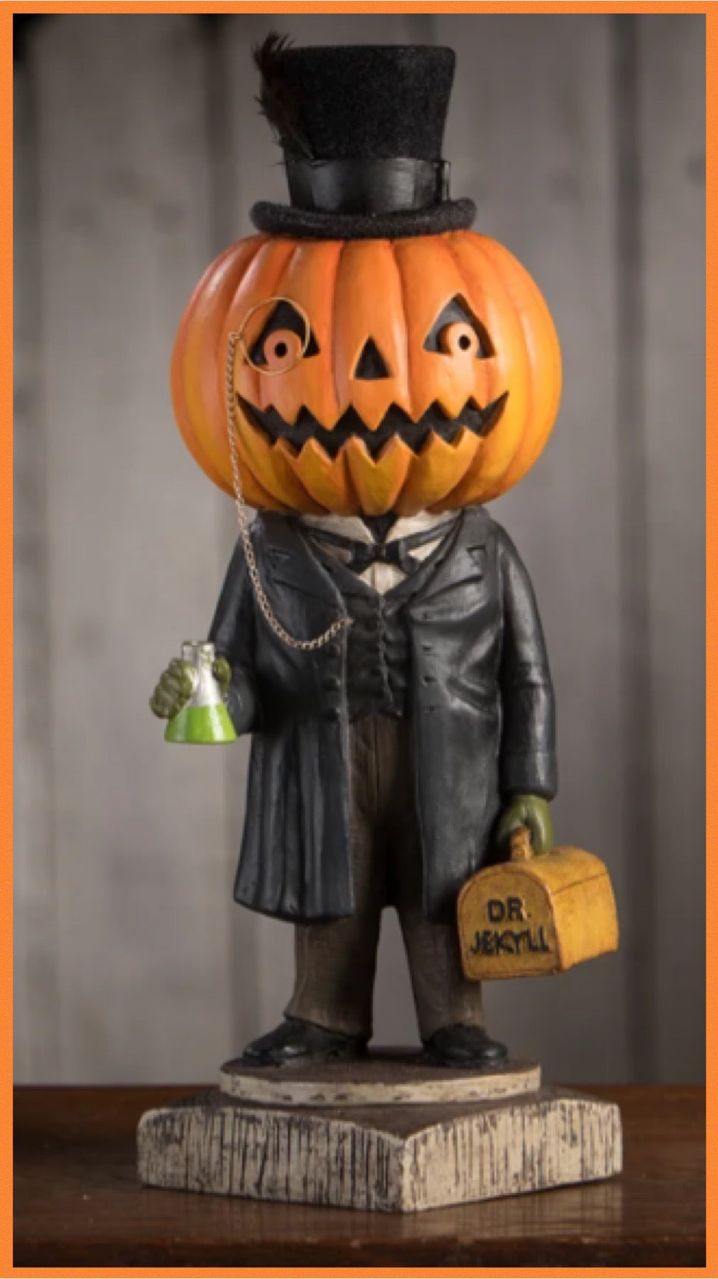 Bethany Lowe Jekyll Pumpkin Head    Bethany Lowe Halloween Decoration