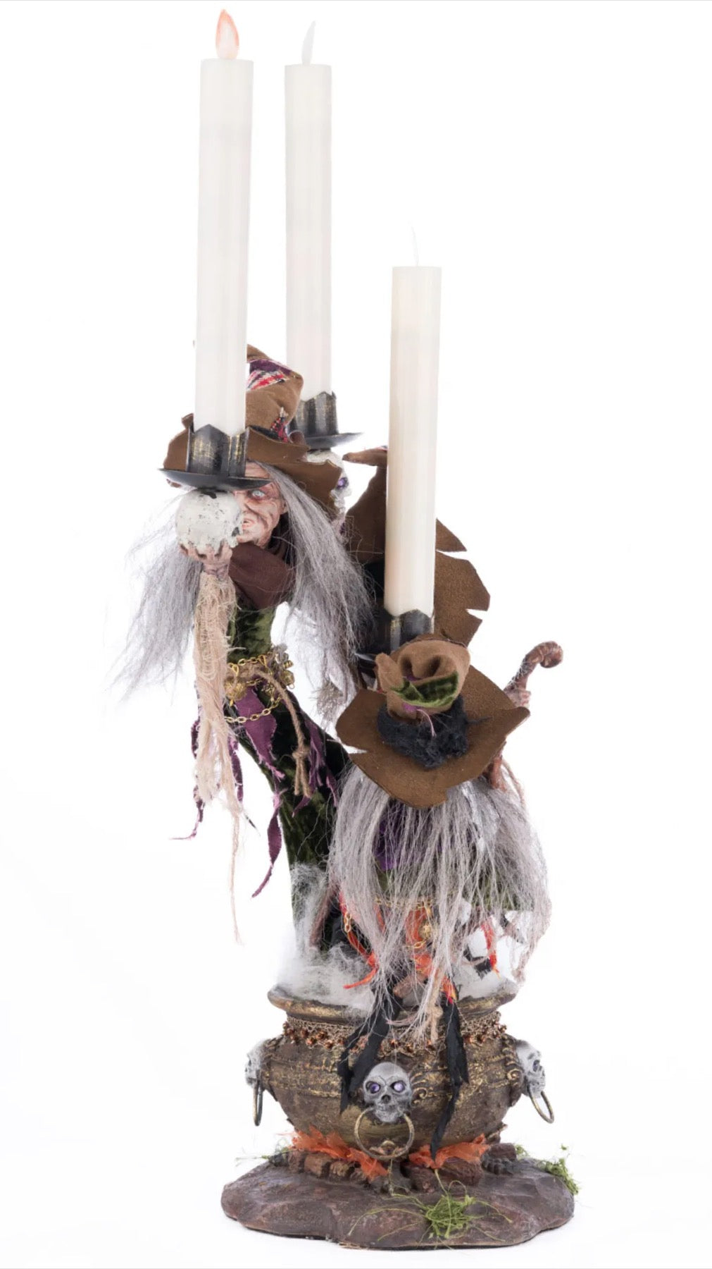 Katherine's Collection Broomstick Acres Witches Candle Holder    Katherine's Collection Witches Candelabra