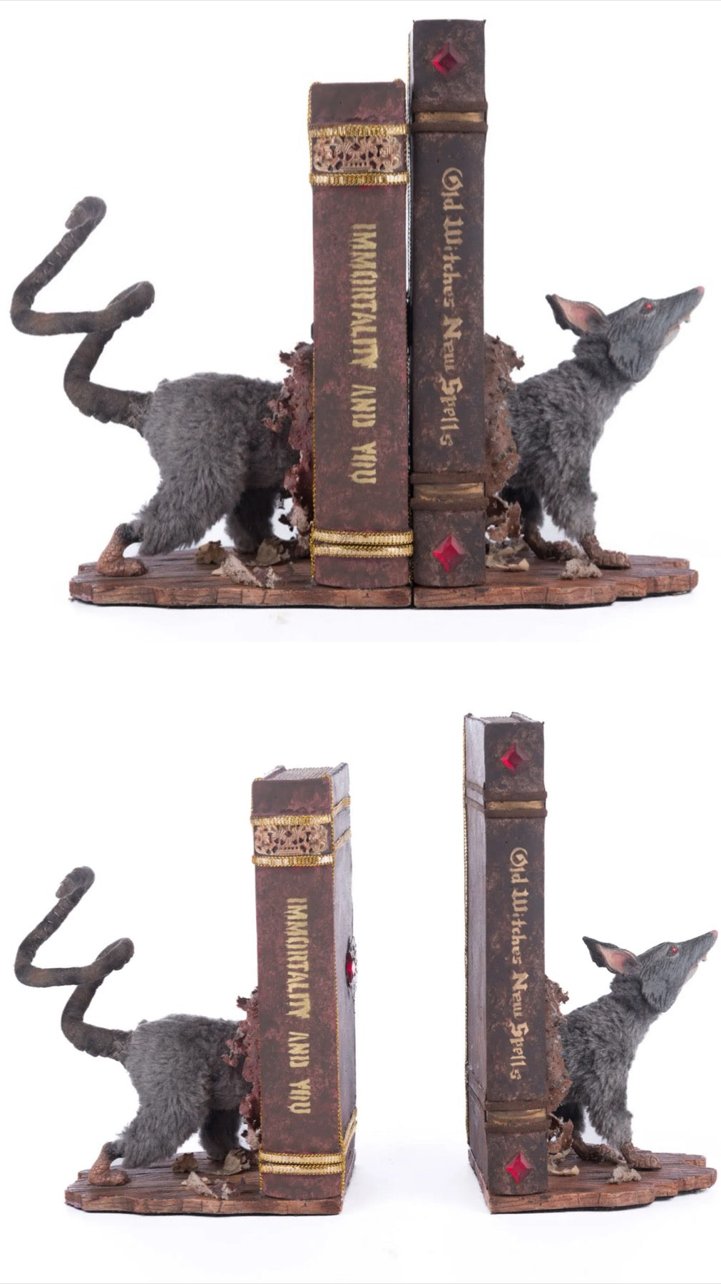 Katherine's Collection Moonspell Mouse Bookends   Katherine's Collection Halloween Rat Bookends