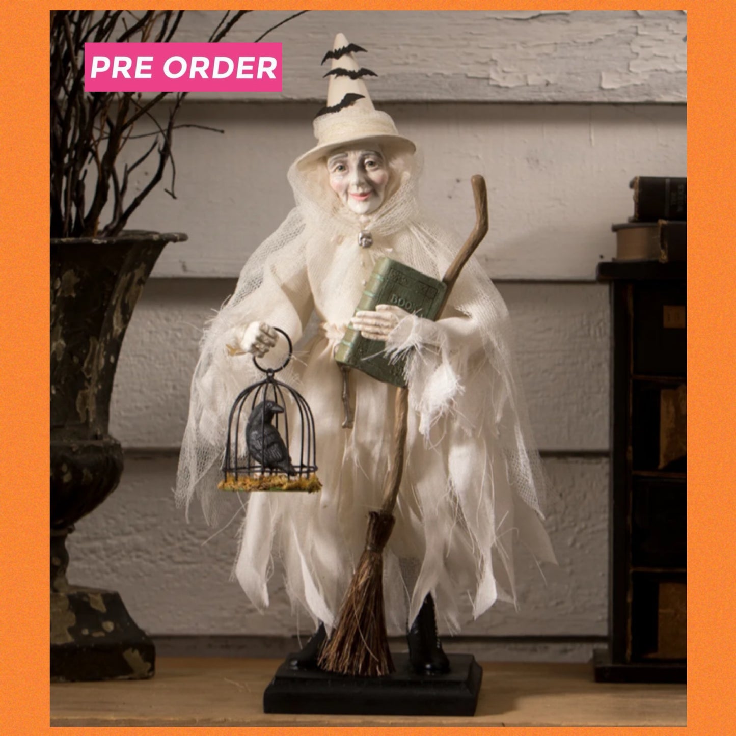 Bethany Lowe Ghostly Witch Figure   Bethany Lowe Halloween Witch Decoration