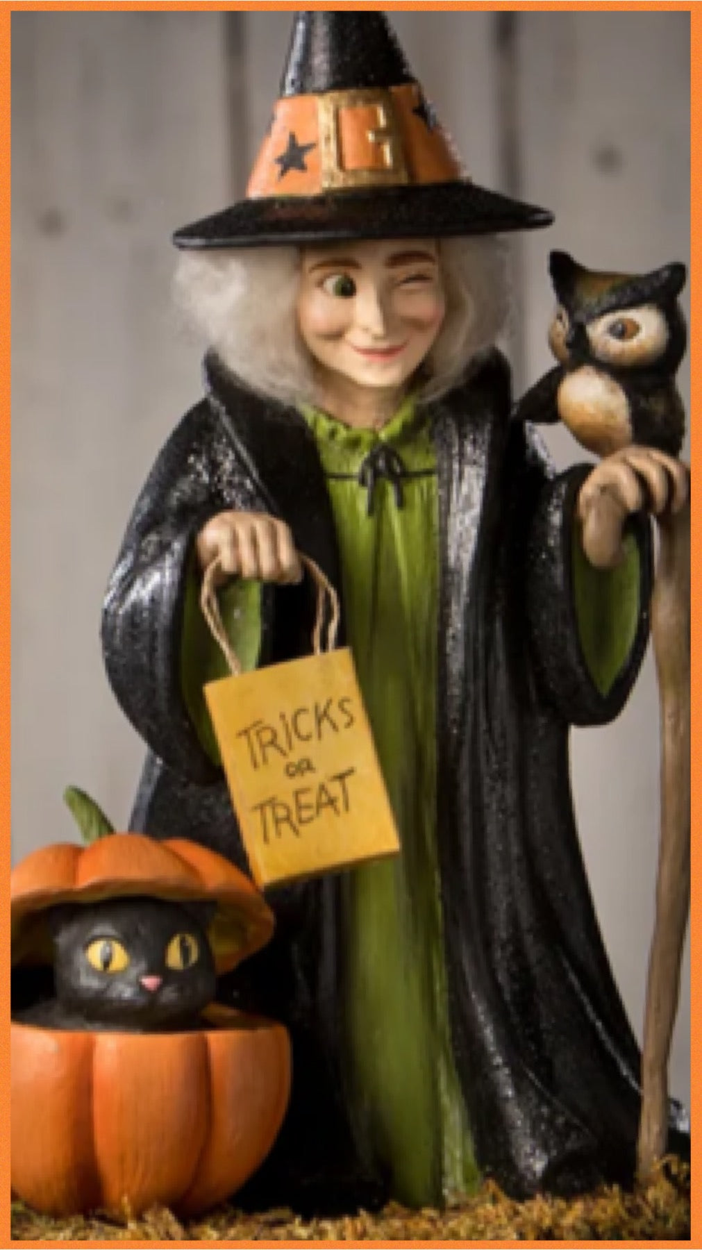 Bethany Lowe Trick or Treat Callie Witch Figure   Bethany Lowe Halloween Witch Decoration