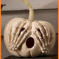 Bethany Lowe Peek a Boo Pumpkin White Jack O' Lantern    Bethany Lowe Halloween White Pumpkin Decoration