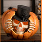 Bethany Lowe Peek A Boo Skelly Pumpkin   Bethany Lowe Halloween Decoration