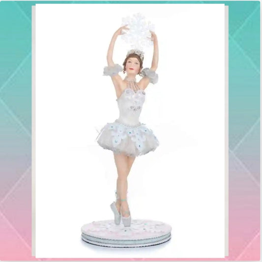 Katherine's Collection Frost and Tenderness Ballerina Figure  Christmas Ballerina Decor