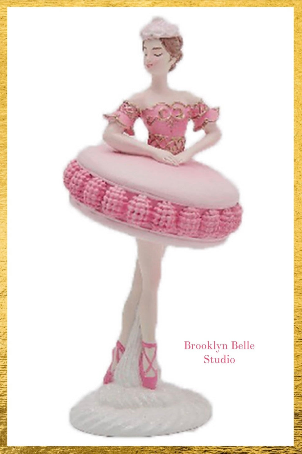 Pink Macaron Ballerina Figures