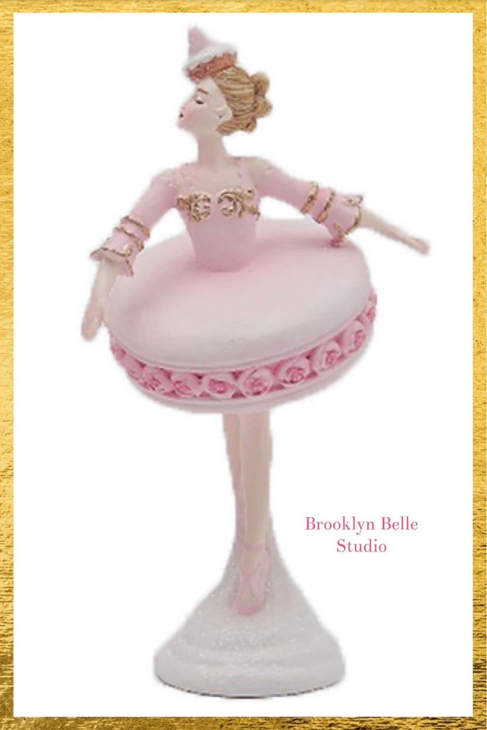 Pink Macaron Ballerina Figures