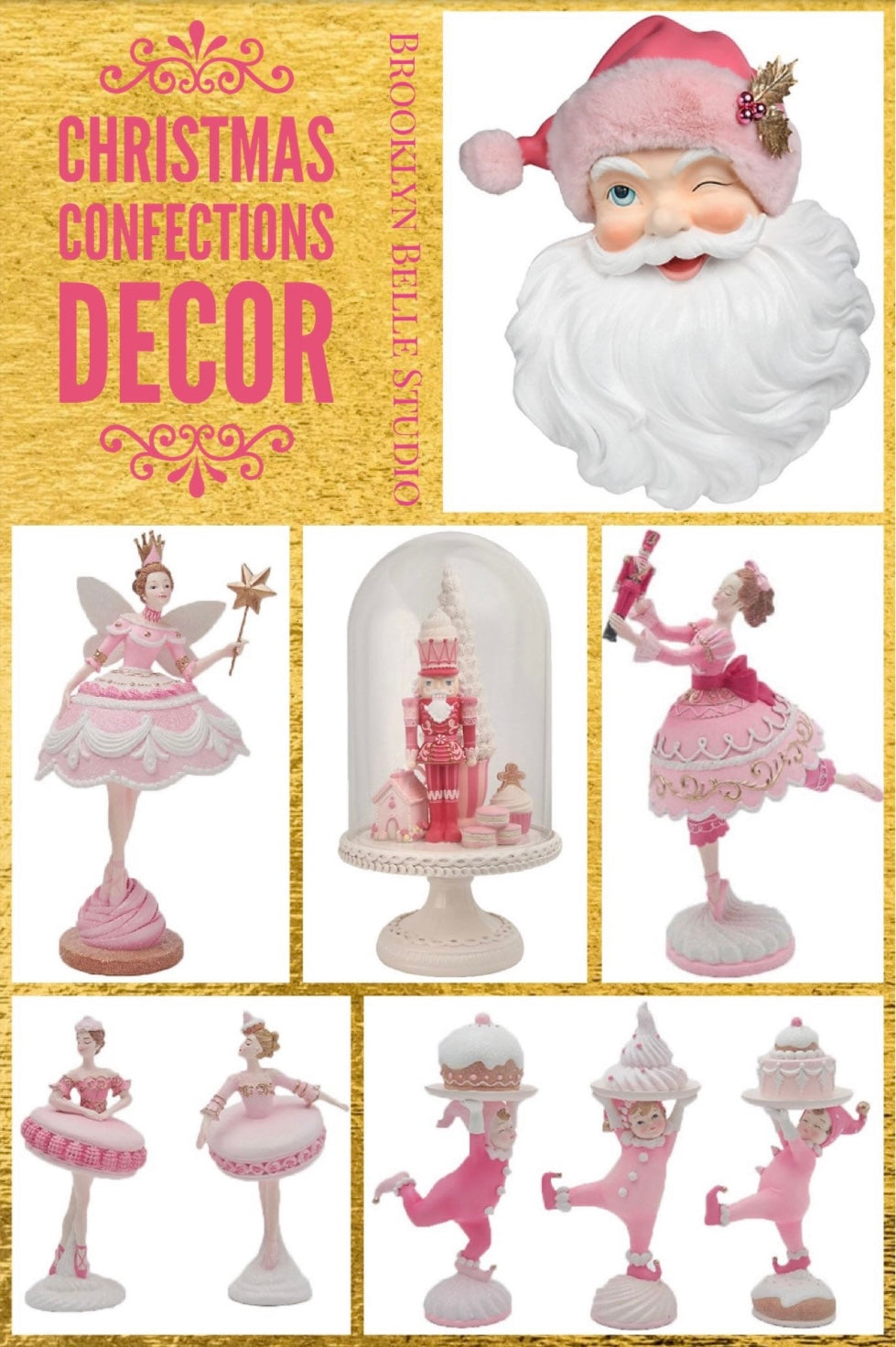 Pink Macaron Ballerina Figures