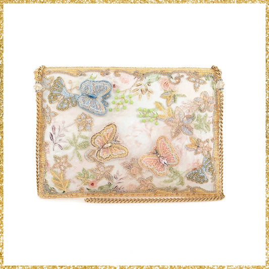 Mary Frances Beaded Serenity Butterflies Crossbody Handbag    Mary Frances Butterfly Purse