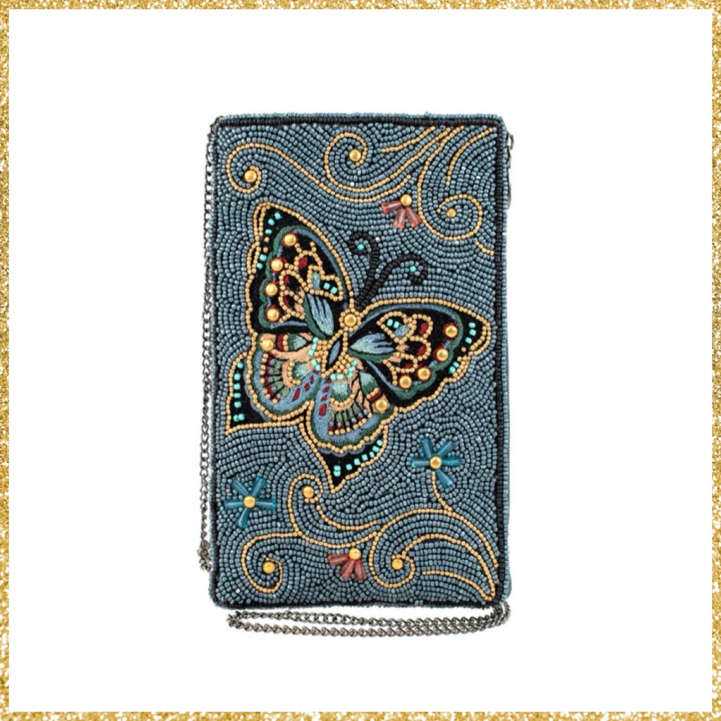 Mary Frances Beaded Mariposa Crossbody Phone Bag    Mary Frances Butterfly Phone Purse