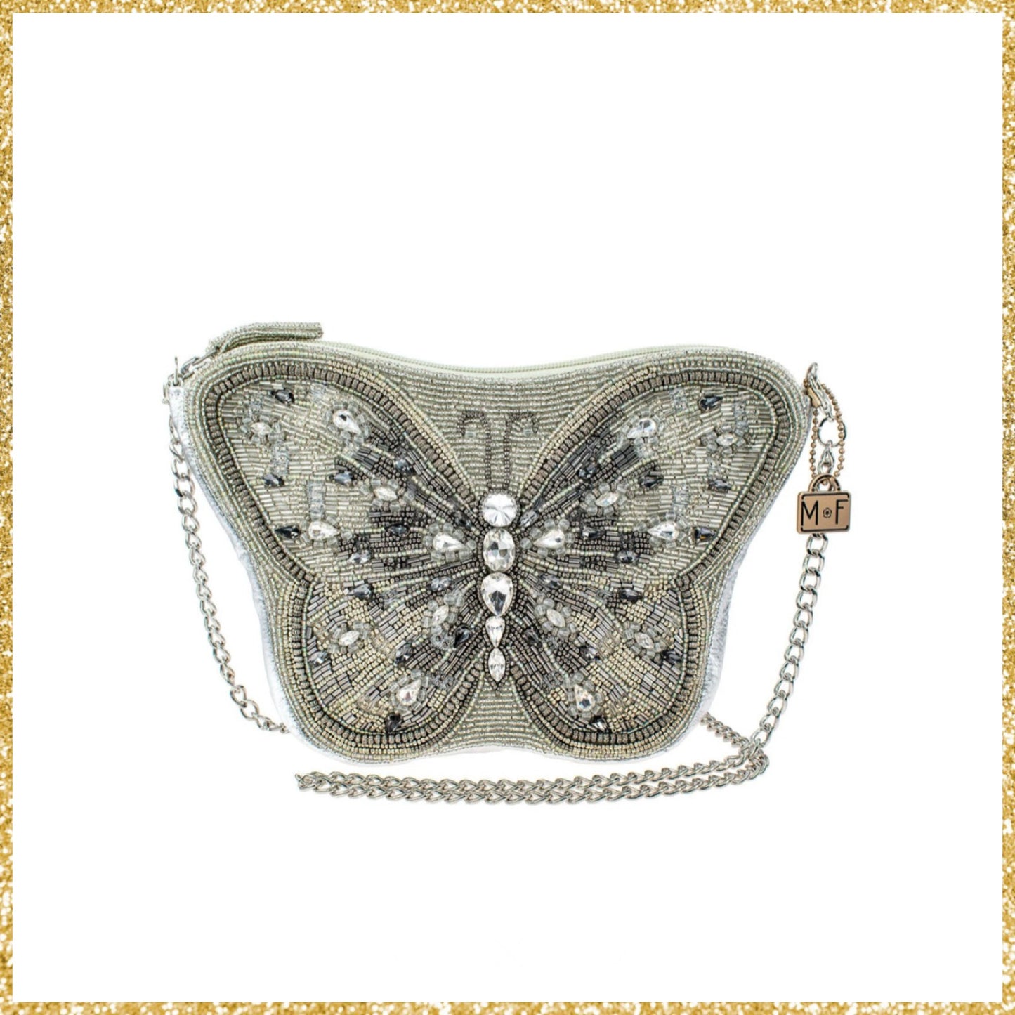 Mary Frances Beaded Flitter and Gleam Butterfly Crossbody Handbag    Mary Frances Butterfly Purse