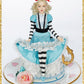 Katherine's Collection Alice on Teacup Blue   Katherine's Collection Hearts and Wonderland