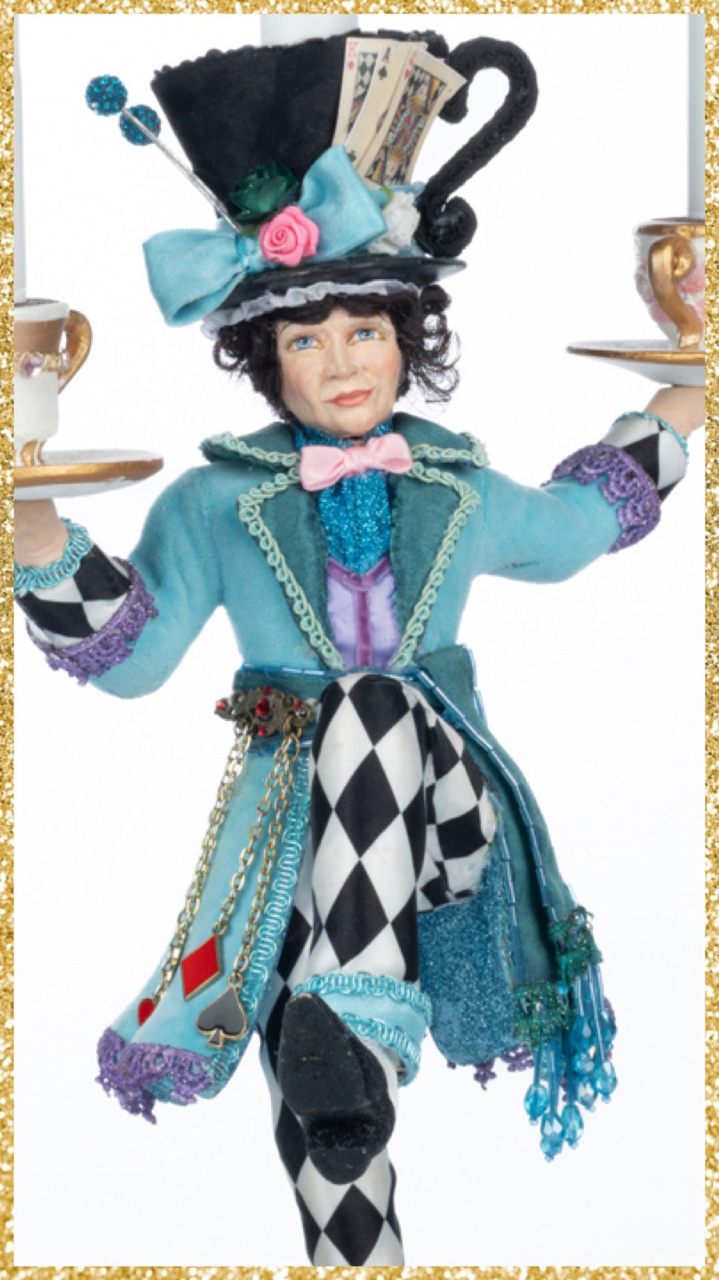 Katherine's Collection Mad Hatter Candle Holder    Katherine's Collection Hearts and Wonderland