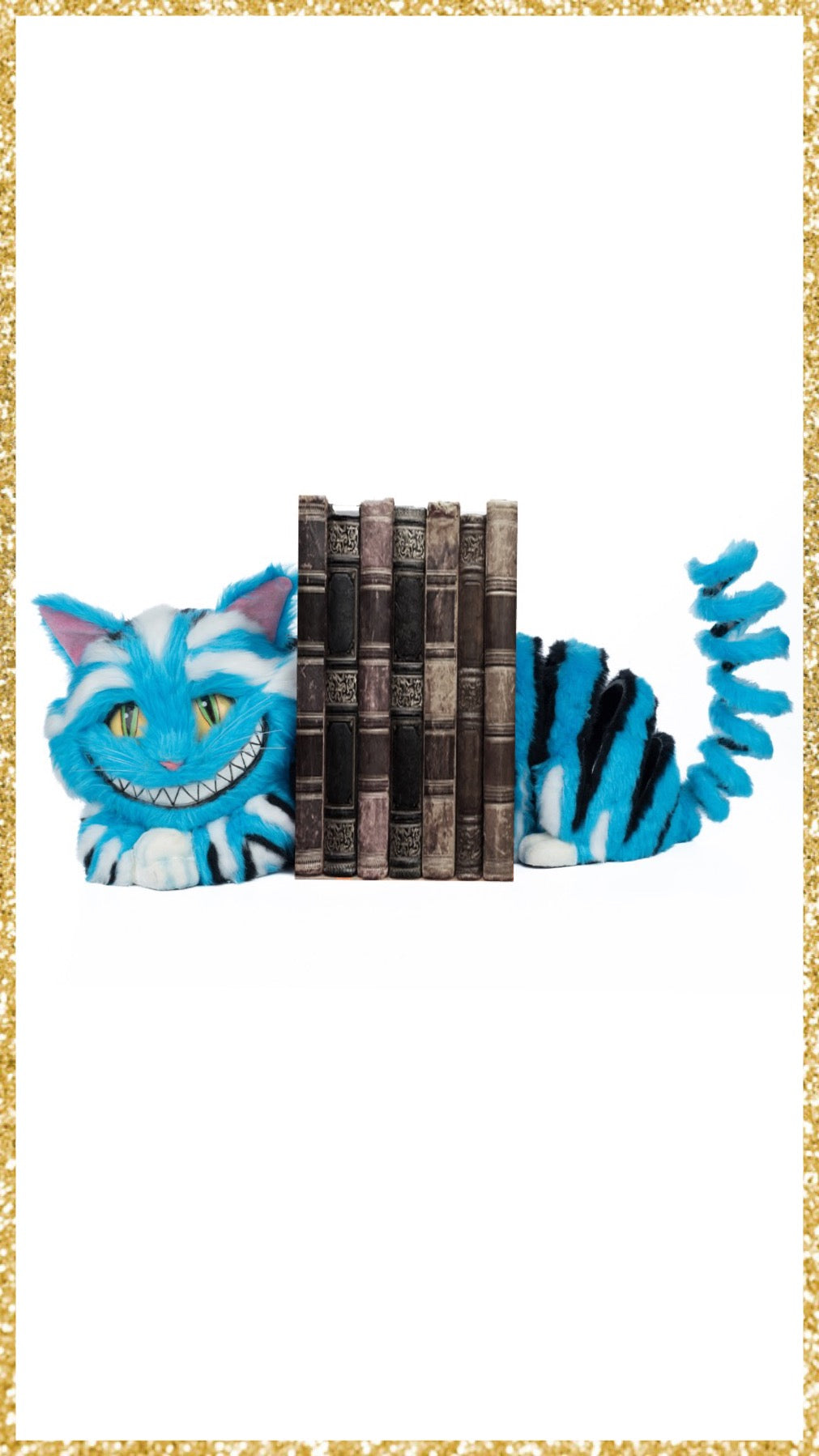 Katherine's Collection Cheshire Cat Book Ends    Katherine's Collection Hearts and Wonderland