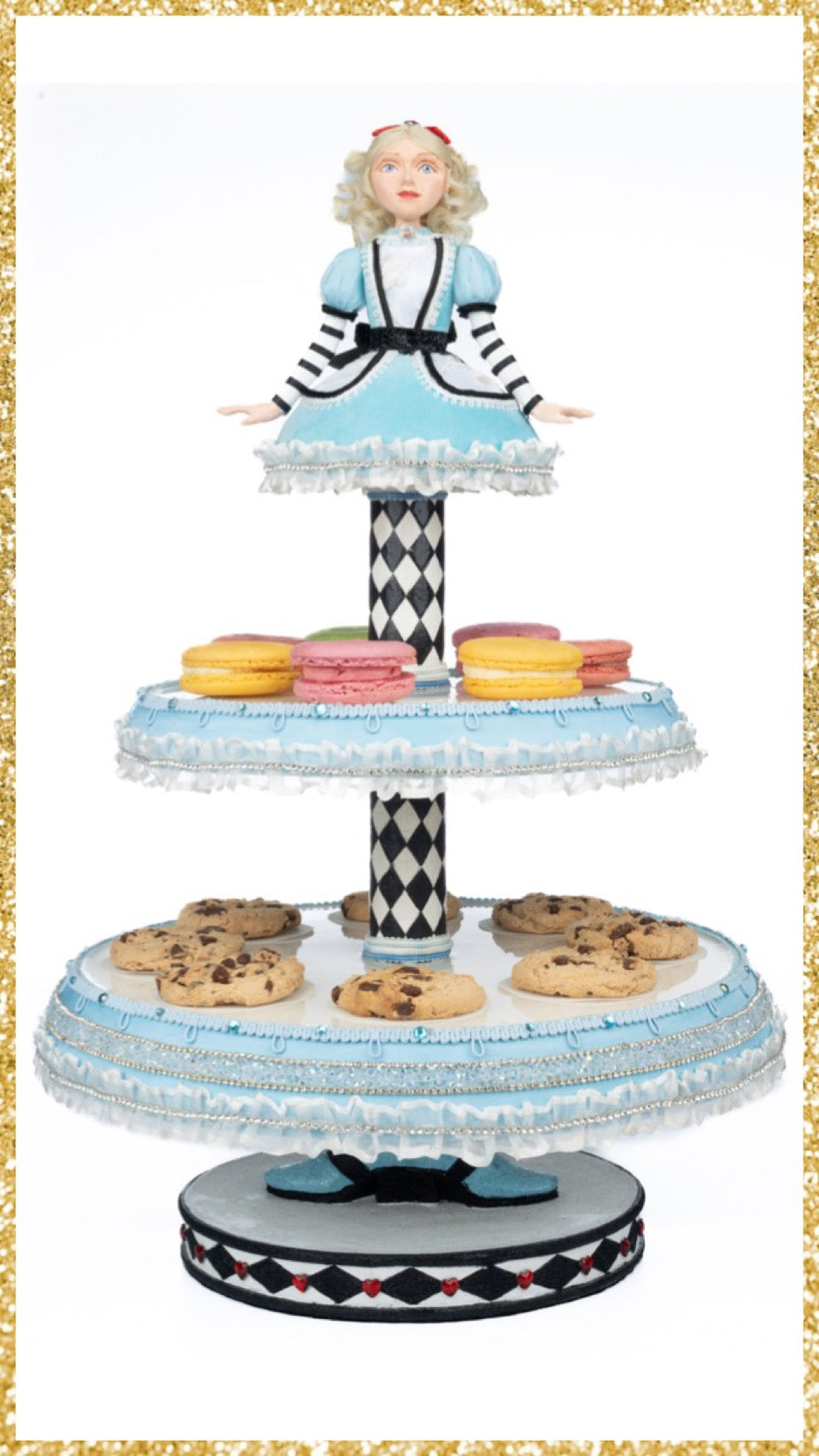 Katherine's Collection Tiny Alice Tiered Tray    Katherine's Collection Hearts and Wonderland