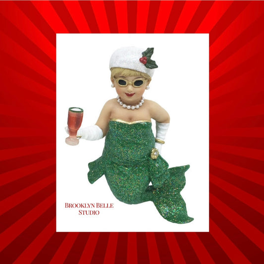 Miss Holly Mermaid Christmas Ornament