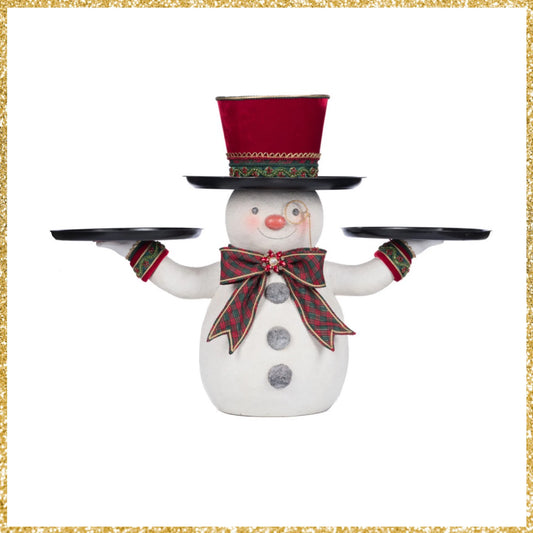 Katherine's Collection Holiday Magic Snowman Serving Piece   Katherine's Collection Snowman