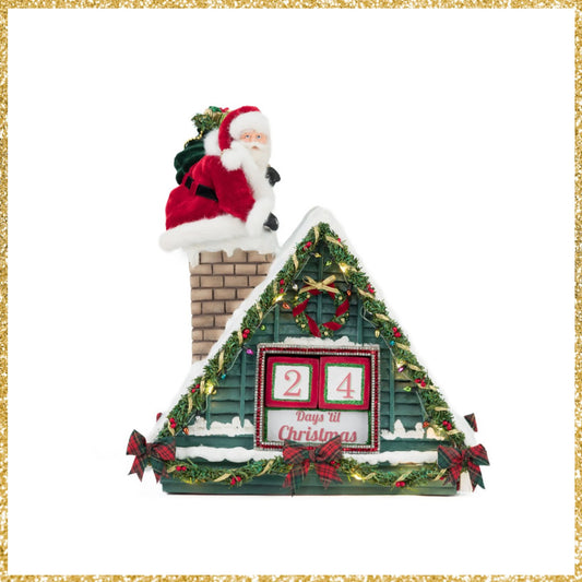 Katherine's Collection Holiday Magic Santa In Chimney Christmas Countdown  Katherine's Collection Christmas