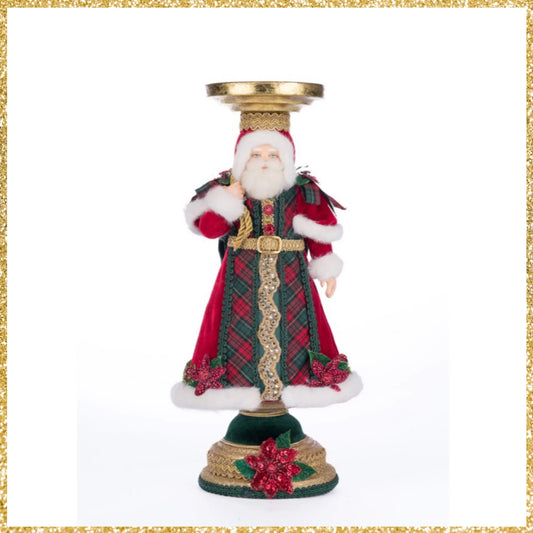 Katherine's Collection Holiday Magic Santa Candlestick   Katherine's Collection Christmas Candlestick