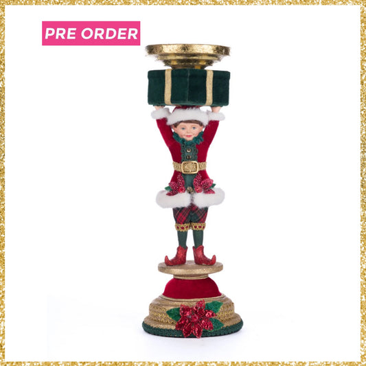 Katherine's Collection Holiday Magic Elf Candlestick   Katherine's Collection Christmas Candlestick