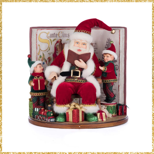 Katherine's Collection Holiday Magic Of Christmas Tabletop Book  Katherine's Collection Santa Tabletop Book