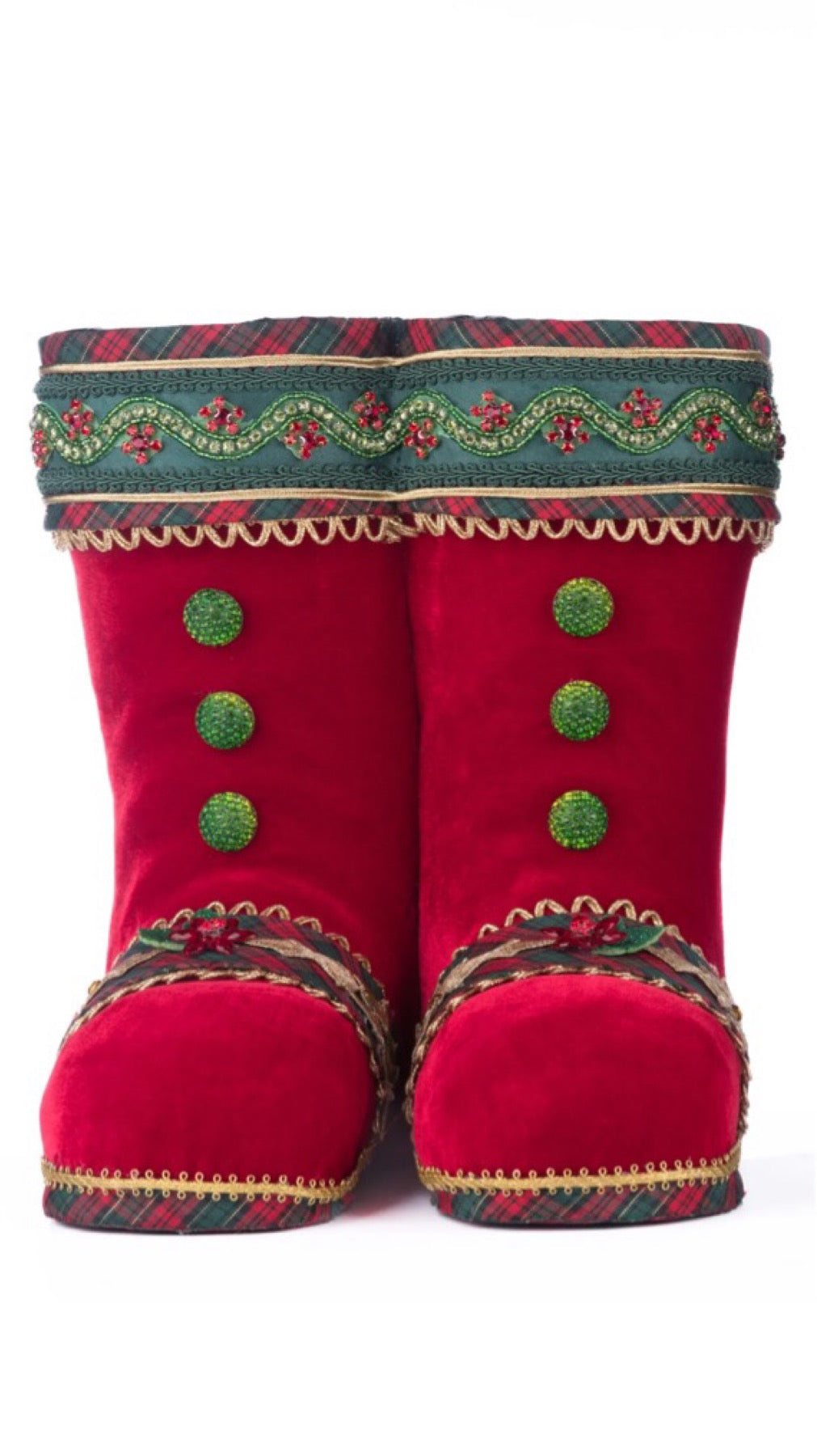 Katherine's Collection Holiday Magic Santa Tabletop Red Boots  Katherine's Collection Christmas Santa Boots