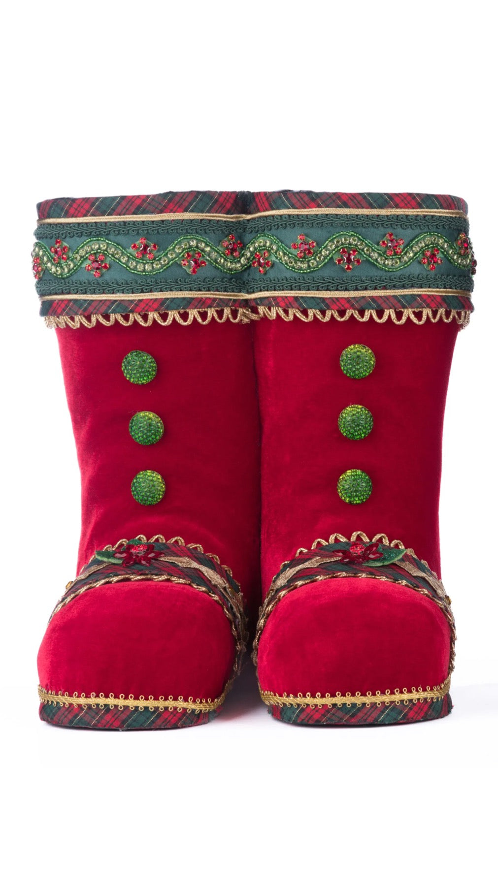 Katherine's Collection Holiday Magic Santa Tabletop Red Boots  Katherine's Collection Christmas Santa Boots