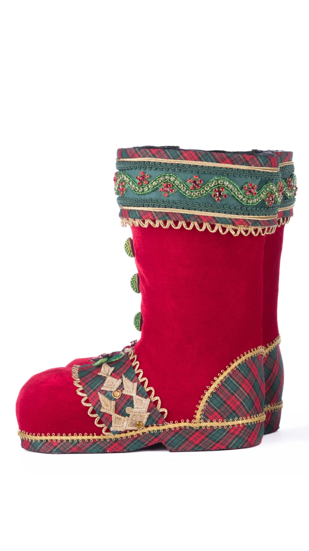 Katherine's Collection Holiday Magic Santa Tabletop Red Boots  Katherine's Collection Christmas Santa Boots