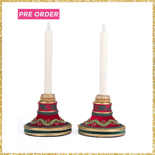 Katherine's Collection Holiday Magic Candle Sticks Set of 2   Katherine's Collection Christmas Candlestick Holders