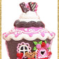 Valentine's Day Cupcake Houses Set of 2 Illuminated Cupcake Houses