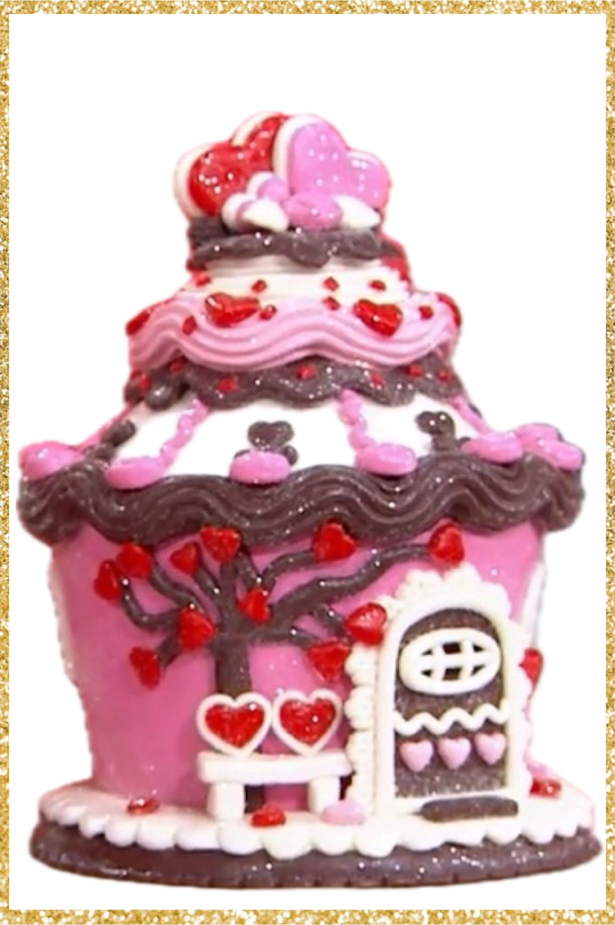 Valentines love and cupcake light up on sale house